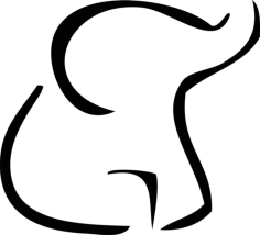 Abstract Elephant Engraving Svg Design, Free Vectors File